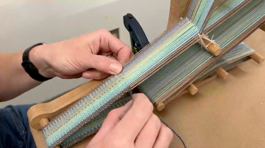 Weaving on a Mini Inkle Loom with Hand-Dyed Yarn | Live Demo