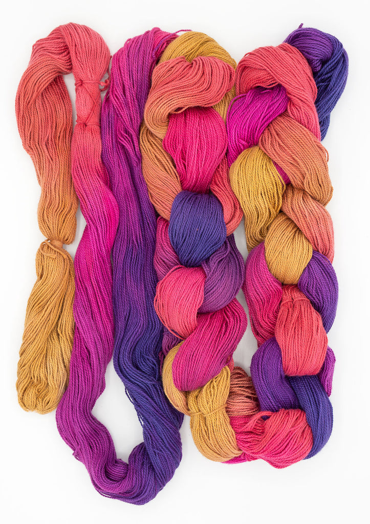 Indiana Sunset Variegated 8/2 Ringspun Cotton Yarn – Shiny Dime Fibers